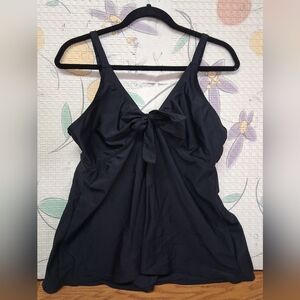Black Tankini Swim Top Size XL